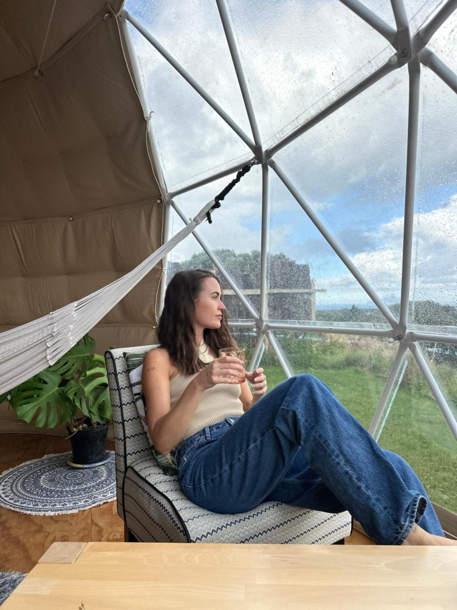 Luxury tent 1 Off-grid Eco Seaview Geodesic Glamping Dome Waipu