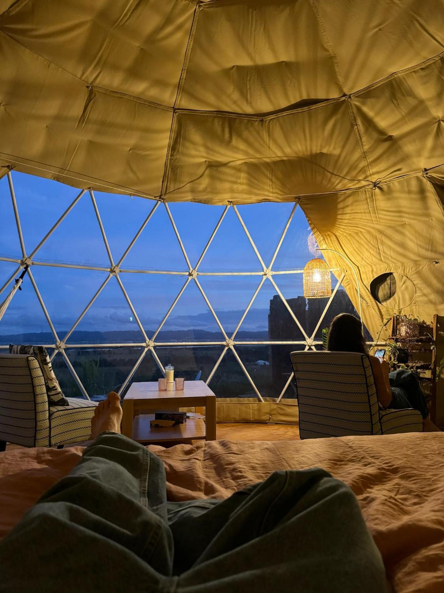 1 Off-grid Eco Seaview Geodesic Glamping Dome Waipu